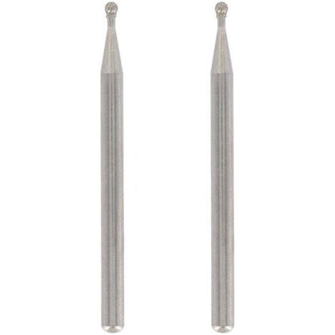 Set of 2 Ulisem diamond drill bits, round tip, working diameter 2 mm, for engraving and carving on glass, mirrors, ceramics, with multi-tool. (1/4)