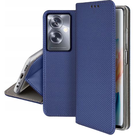 Custodia per Oppo A79 5G SMART MAGNET BOOK CASE CLOSED BLU NAVY + Vetro 9H (1/5)