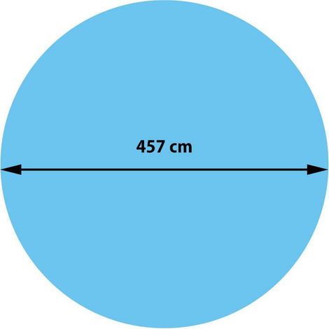 Bâche solaire pour piscine ronde – Film thermique bleu anti-UV, épaisseur 200 µm, diamètre 4,57 m – Couverture isolante pour piscine hors sol et enterrée