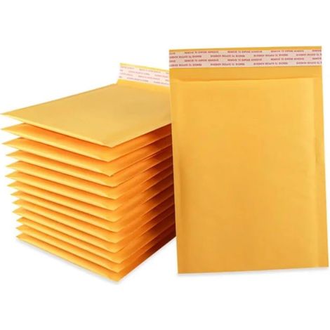 10 enveloppes à bulles en papier kraft, 35 x 45 cm