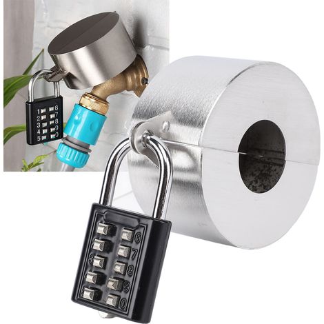 Verrou de Robinet Extérieur en Acier Inoxydable 304 – Avec Serrure à Combinaison, Installation Sans Outil – Empêche le Vol d‘Eau pour Maison, Jardin et Location (1/5)