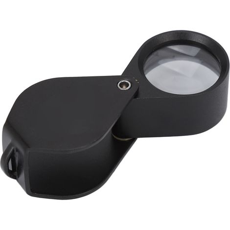 Mini loupe pliante 10x 18 mm, boîtier en alliage d'aluminium, loupe portable pour l'observation en extérieur des tatouages (1/5)