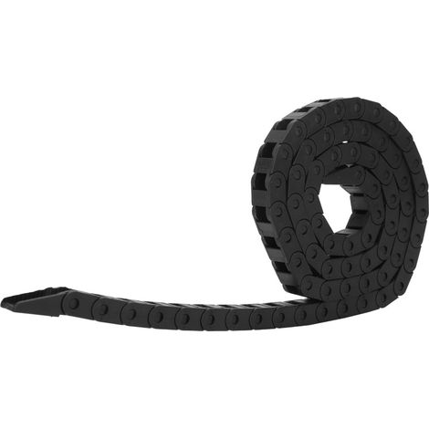 Chaîne porte-câbles en nylon noir de type pont 7 x 7 mm pour imprimante 3D et machine-outil CNC
