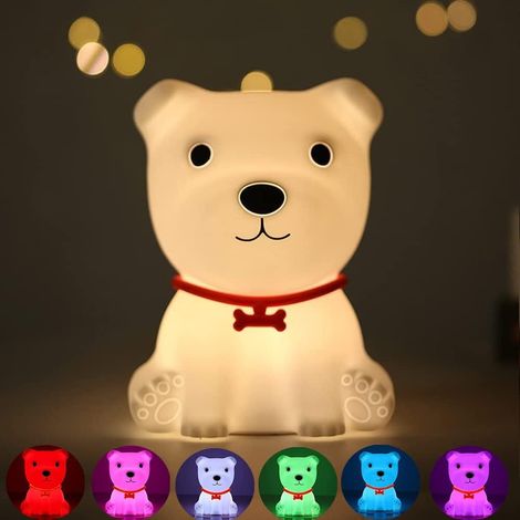 , Rechargeable Adult Child Baby Night Light, Portable Silicone LED Night Light, 7 Colors Touch Bedside Lamp, Baby Boy Girl Gift, Children's Room Decoration (1/5)