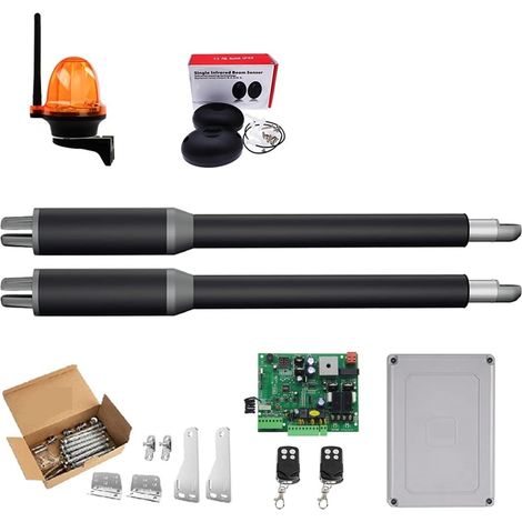 Kit d'ouvre-portes automatiques Double ouvre-porte moteur système de moteur porte automatique AC220V/AC110V pilote de porte battante actionneur plus proche ouvreur de costume parfait pour accessoires (1/5)