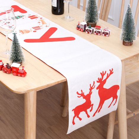 Set De Sous-Plats De Noël - Lin - Imprimé Bonhomme De Neige - Pour Table À Manger Et Table Basse - 4 Pièces (1/3)