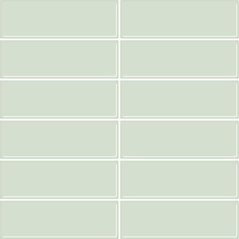 Lot de 10 feuilles de carrelage autocollant pour dosseret de cuisine, salle de bain, vanité, camping-car et buanderie. Autocollants muraux 3D à coller, format 30,5 x 30,5 cm, vert rosée. (1/4)