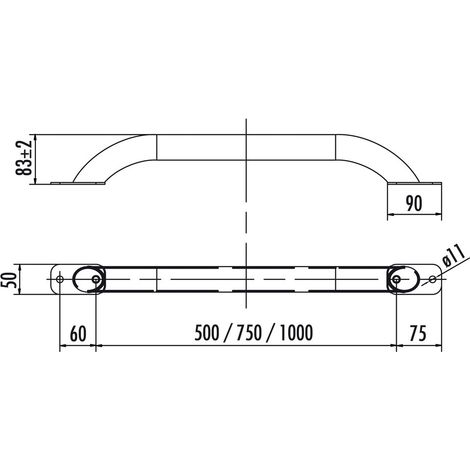Hailo Haltegriff Edelstahl 1000mm Länge