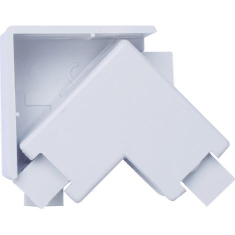 2 PZ Angolo Piano Connettore Angolare Per Canaline Passacavi 30X10mm Made In Italy