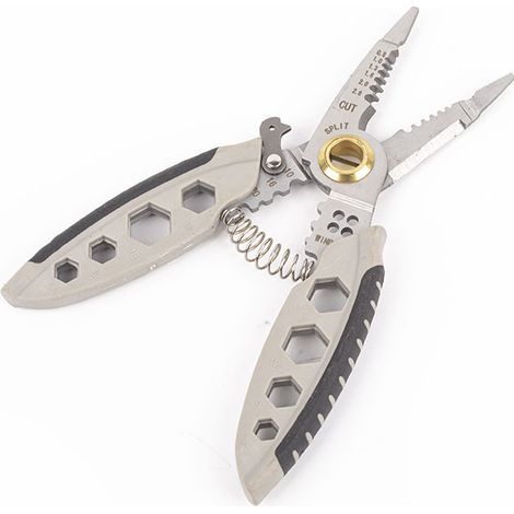 18,5cm Polyvalent Pince à Dénuder, 4 en 1 Outils de Dénudage Professionnel Pince à Dégainer Coupe Fil pour Couper Dénuder Sertir Refendre (1/5)