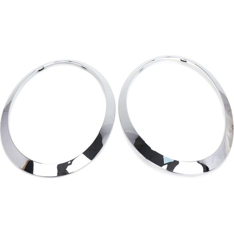 embellecedores para faros delanteros, repuesto para Mini F55/F56/F57 2014-2021, OEM 51137300631, 51137300632, 51712355791, 51712355798. Dale un toque elegante a tu coche (plateado).