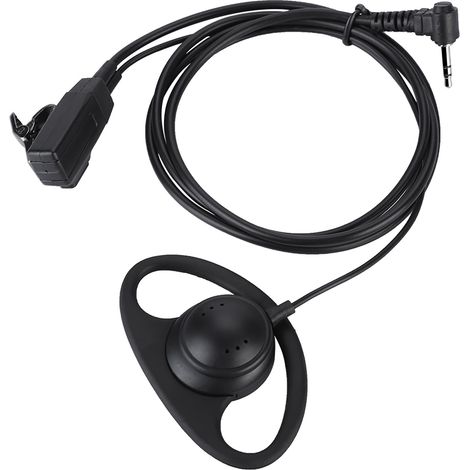 Écouteur intra-auriculaire de sécurité de type D avec prise jack 2,5 mm et bouton PTT pour radios Motorola (1/5)