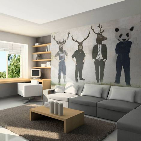 Papier peint homme ou animal - 300 x 230 cm (1/4)