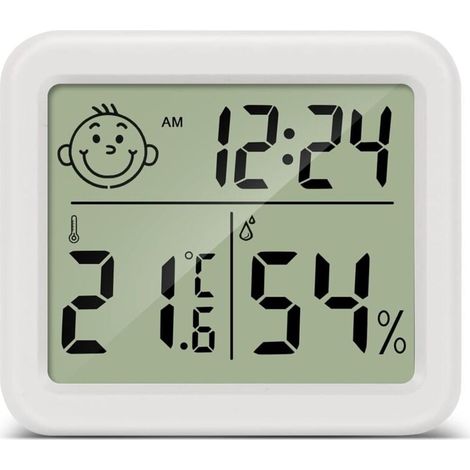 Termometre Maison LCD Thermomètre Hygromètre Interieur Numérique Température Humidité pour Salon entrepôt Chambre de bébé Vestiaire (1/5)