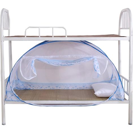 Tente Moustiquaire Lit 1 Place, Tente Moustiquaire Pop Up, Grand Espace sans Installation, Adapté pour Dortoir éTudiant, Lit Simple (Color : Blue, Size : 190 90 100(cm)) (1/5)