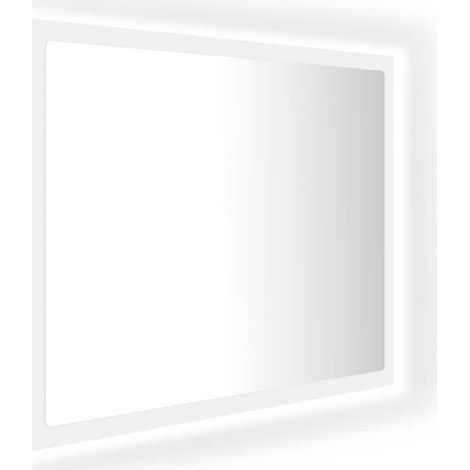 vidaXL Espejo de baño LED acrílico blanco 60x8,5x37 cm (1/2)