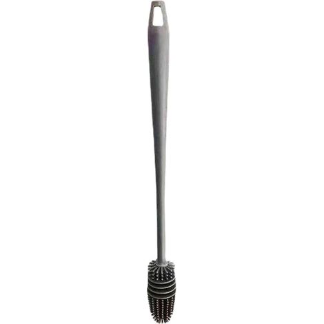 2 pièces [brosse à manche long pour le nettoyage] Brosse à manche long en silicone polyvalente pour tasses et bouteilles  Réutilisable, idéale pour la cuisine, la salle de bain, le nettoyage de (1/5)