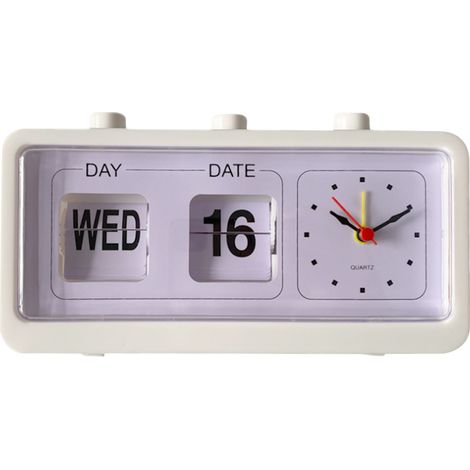 Table de bureau réveil manuel saut calendrier bureau pour salle d'étude bureau blanc