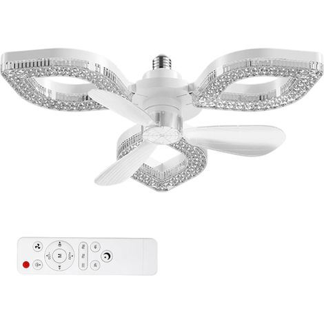 Ventilateurs de plafond avec lumières 3 Vitesses, 3000K-6500K Dimmable,  Ventilateur Avec Lumière Et Télécommande pour Maison, Appartement, Chambre, Cuisine, Salle de Jeux, Bureau d'Étu (1/5)