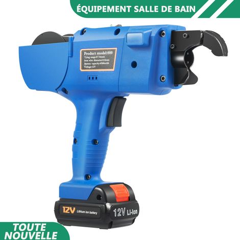WAOBDLA Machine à lier avec chargeur et batteries Li-ion 2 Pour lier des barres d'acier, des fils, des bâtons en bois (1/5)