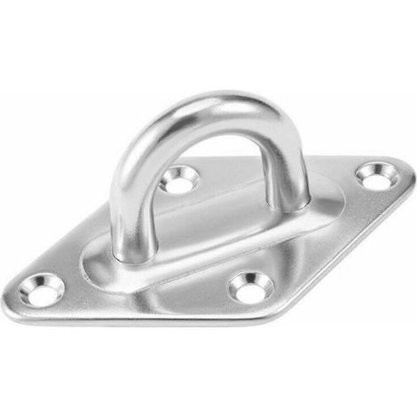 Pontet - Acier Inoxydable - Platine Losange 36x59 mm - Épaisseur 3 mm - Vis M5 - Lot de 5 (1/4)