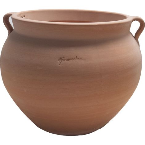 Poterie antique boule avec anses en terre cuite H 32 cm Terre cuite - dimhaut: H 32 cm - couleur: Terre cuite
