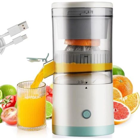 Presse Agrume Électrique,Presse-Oranges Presse-Citrons Électrique Extracteur de Jus Portable avec Recharge USB (1/5)