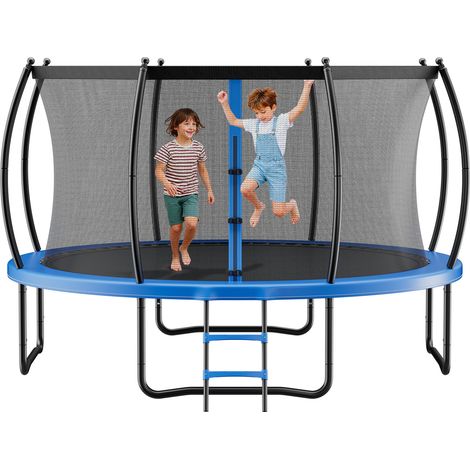 VEVOR Trampolín de Exterior 305 x 236 cm, Cama Elástica Infantil con Red de Protección y Almohadilla Gruesa, Capacidad Máxima de 150 kg, Trampolín al Aire Libre, Regalo de Cumpleaños para Niños (1/5)