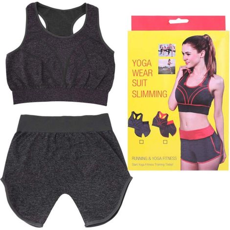 Femme Gym Sports Yoga Top Débardeur + Short (1/5)