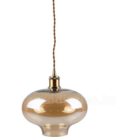 Trade Shop - Vintage Bernstein Glas Pendelleuchte Kronleuchter VT-7290 - (1/5)