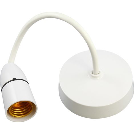 Douille de suspension E27 en bakélite avec plaque de plafond et connecteur de câble, type à visser, accessoire de suspension à monter soi-même. (1/3)
