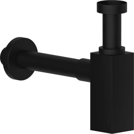 Sifone D'arredo Quadrato In Ottone Nero Opaco