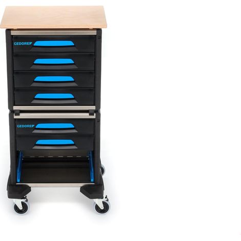 Gedore – Servante d'atelier roulante 6 tiroirs – Charge maximale 150 kg – Dimensions 1172 x 526 x 396 mm – Mobile avec 4 roues freinées (1/4)