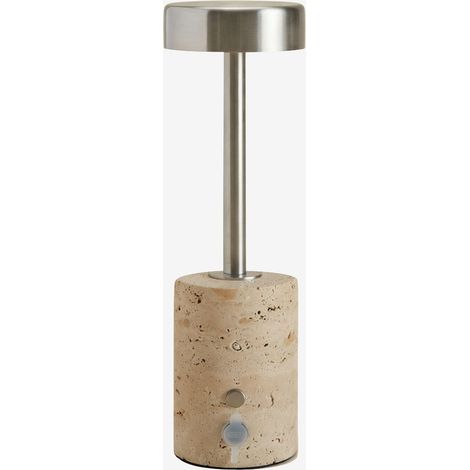 Lampada da tavolo LED wireless per esterni in ferro e pietra naturale Arianny SKLUM (1/5)