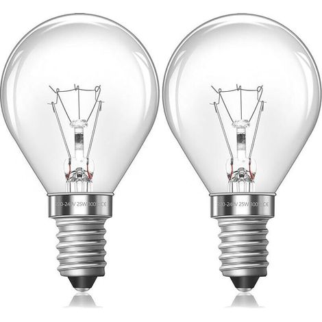 Lampe de four G45 E14, Intensité Variable Blanc Chaud 2700K, 230V, Petite Ampoule Vis Edison E14 pour Lumière Décorative et Lampe à Cire Fondue, 2 Pièces (1/5)
