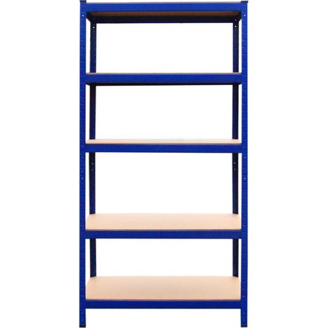 Rayonnage Bleu T-RAX 90 x 45 x 182.5cm en Acier Pour Atelier Garage Entrepôt (1/5)