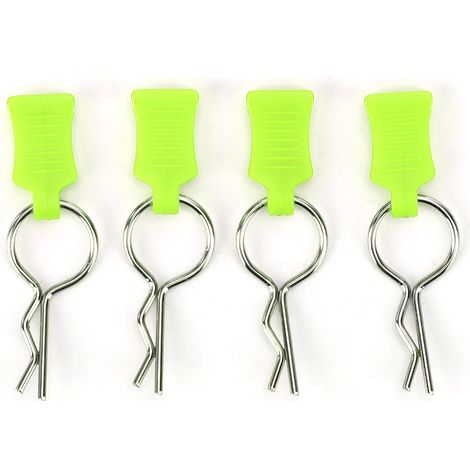 Lot de 5/8 pinces de fixation carrosserie RC voiture pièces accessoires compatibles Traxxas (Jaune Vert) (1/5)