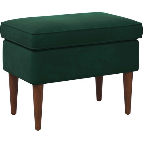 Hocker Dunkelgrün 55 x 35 x 41 cm Samt vidaXL