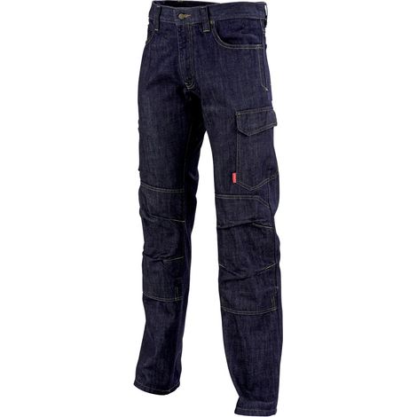 Pantalon de travail ALICKI multipoches en jean 1STNJN bleu marine T44 - LAFONT - LA-1STNJN-6-1-44 (1/8)
