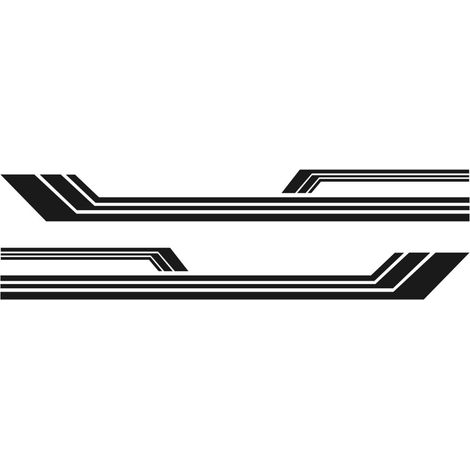Lot de 2 autocollants latéraux universels longue bande carrosserie, style course automobile et sport, pour camping-cars, caravanes, camions. (1/5)