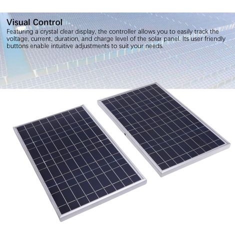 Kit Photovoltaïque 200W Cadre Aluminium, Contrôleur pour Applications Hors Réseau, RV, Vans et Campervan