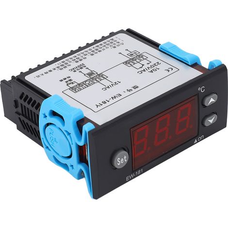 Thermostat à microprocesseur avec affichage numérique pour machine de chauffage de bassin de production de fruits de mer, 12 V CA (1/5)