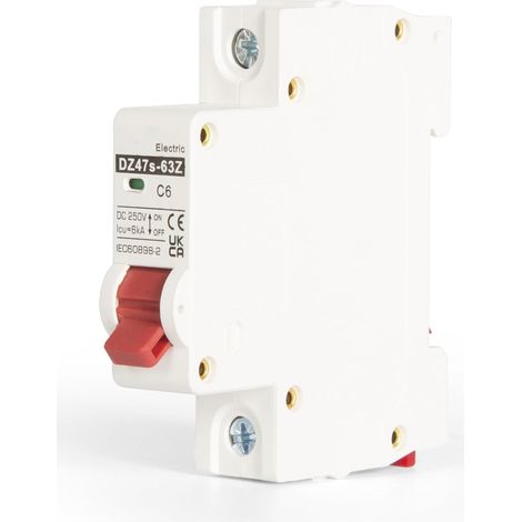 Disjoncteur Miniature 1P Disjoncteur 20A DC 12V-250V Mini Disjoncteur DC Photovoltaique de Protection Contre les Surcharges pour Système PV Solaire (1/5)