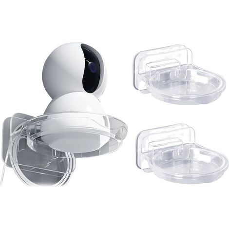 2 pièces Support Caméra Mural Boîtier Surveillance Plastiques Universels Supports Kit pour Caméra Dôme, Surveillance Intérieure, Sécurité Système Extérieur, avec Gestion des Câbles (1/5)