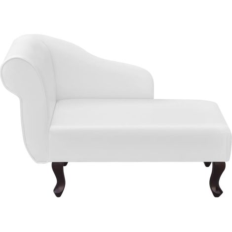 Chaise longue Transat Bain de soleil Blanc Similicuir (1/5)