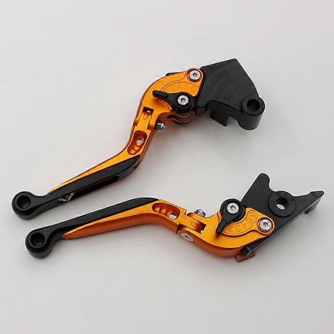 Modifications pour Kawasaki Ninja Z125 : embrayage de frein réglable en alliage d'aluminium, levier de klaxon au guidon (orange). (1/5)