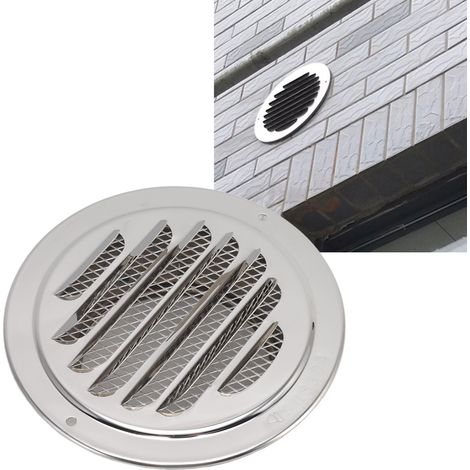 Grille de ventilation ronde en acier inoxydable 304 pour conduit d'évacuation d'air, 150 mm / 5,9 pouces, pour cuisine et salle de bain (1/5)