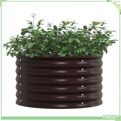 Jardin surélevé - FAFEICY - 42008141 - Marron - Acier - 80x80x44 cm (1/4)