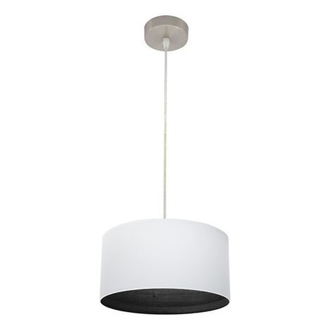 Colgante Tatiana 1xe27 Niquel/blanco-madera Negra Regx30x30 Cm (1/2)