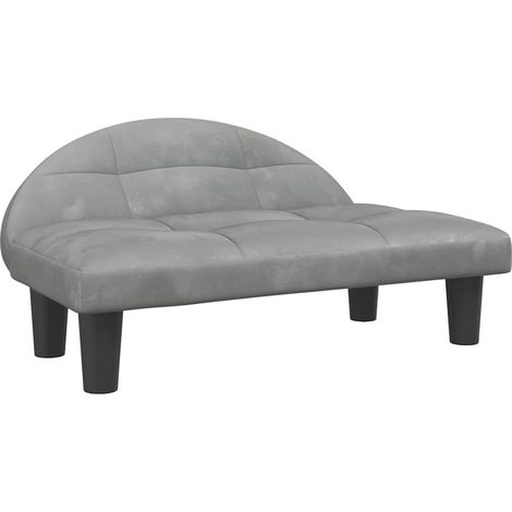 Lit pour chien panier canapé confortable clair 70 x 52 x 30 cm velours gris